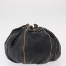 CHANEL Chain Shoulder Bag Leather Black Silver CC Auth 147553-5