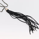 CHANEL Chain Shoulder Bag Leather Black Silver CC Auth 147553-8