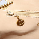 CHANEL Matelasse Chain Shoulder Bag Lamb Skin Beige Gold CC Auth 147554-21