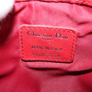 Christian Dior Trotter Canvas Shoulder Bag Red Silver Auth 147558-14