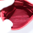 Christian Dior Trotter Canvas Shoulder Bag Red Silver Auth 147558-15