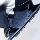 Christian Dior Trotter Canvas Saddle Coin Card Case Navy Auth 147559-18