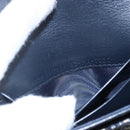 Christian Dior Trotter Canvas Saddle Coin Card Case Navy Auth 147559-12