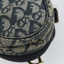 Christian Dior Trotter Canvas Satteltasche Blau Gold Auth 147560-15