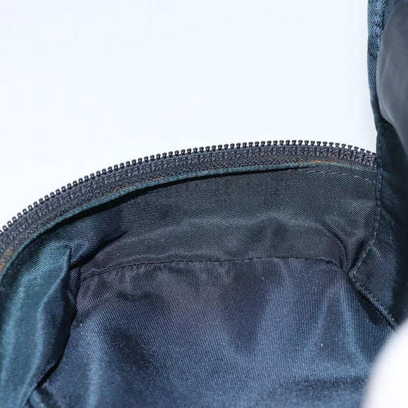 Christian Dior Trotter Canvas Saddle Pouch Blue Gold Auth 147560