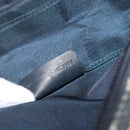Christian Dior Trotter Canvas Saddle Pouch Blue Gold Auth 147560-20