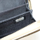 CHANEL Matelasse Compact Wallet Leather Champagne Gold CC Auth 147563V-20