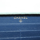 CHANEL Matelasse Cruise Line Long Wallet Navy Gold CC Auth 147564V-18