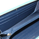 CHANEL Matelasse Cruise Line Long Wallet Navy Gold CC Auth 147564V-19