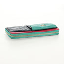 CHANEL Matelasse Cruise Line Long Wallet Navy Gold CC Auth 147564V-6