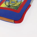 LOEWE Eye Loewe Neck Pouch Canvas Blue Auth 147565-14