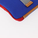 LOEWE Eye Loewe Neck Pouch Canvas Blue Auth 147565-15