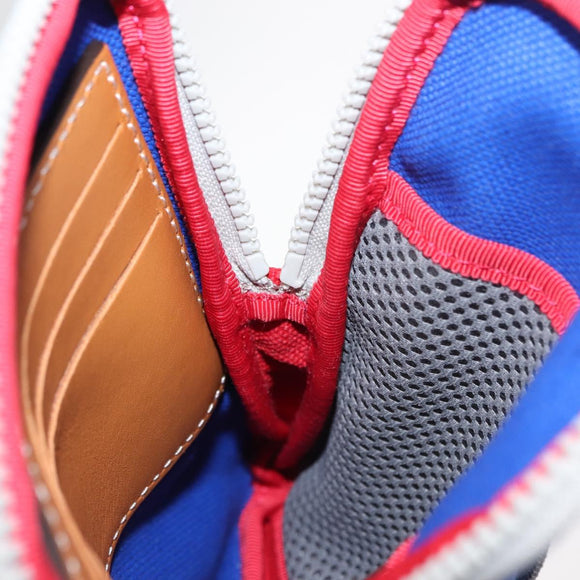 LOEWE Eye Loewe Neck Pouch Canvas Blue Auth 147565