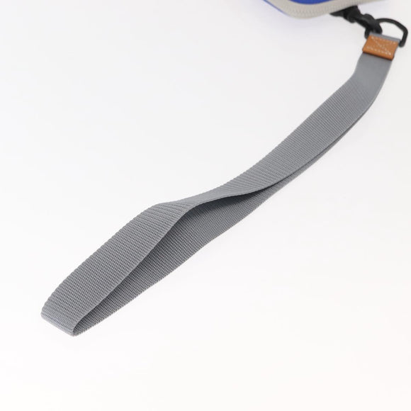 LOEWE Eye Loewe Neck Pouch Canvas Blue Auth 147565