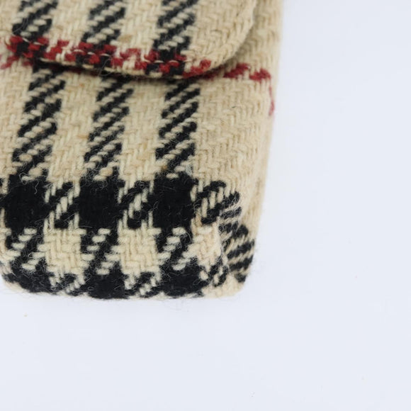 BURBERRY Nova Check Shoulder Pouch Canvas Beige Auth 147566