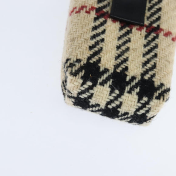 BURBERRY Nova Check Shoulder Pouch Canvas Beige Auth 147566