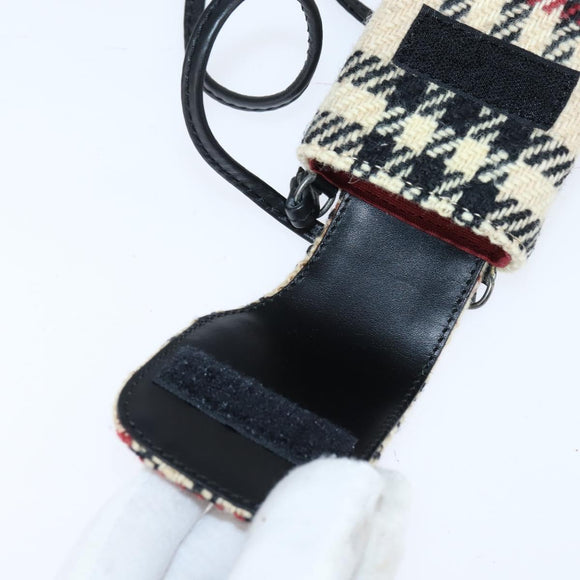 BURBERRY Nova Check Shoulder Pouch Canvas Beige Auth 147566