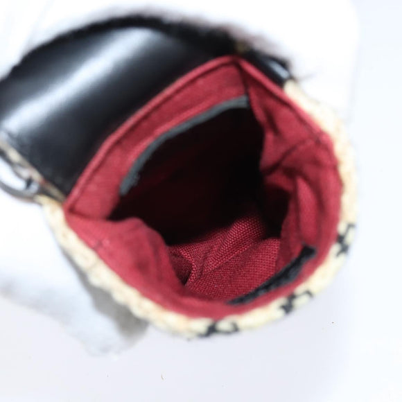 BURBERRY Nova Check Shoulder Pouch Canvas Beige Auth 147566