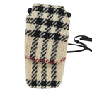 BURBERRY Nova Check Shoulder Pouch Canvas Beige Auth 147566-2