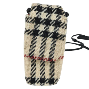 BURBERRY Nova Check Shoulder Pouch Canvas Beige Auth 147566 - 0
