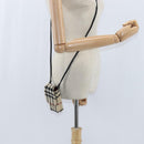 BURBERRY Nova Check Shoulder Pouch Canvas Beige Auth 147566-20