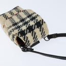 BURBERRY Nova Check Shoulder Pouch Canvas Beige Auth 147566-6
