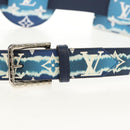 LOUIS VUITTON Monogram Escal Ceinture Belt 37.6"" Blue M0253W LV Auth 147571M-21