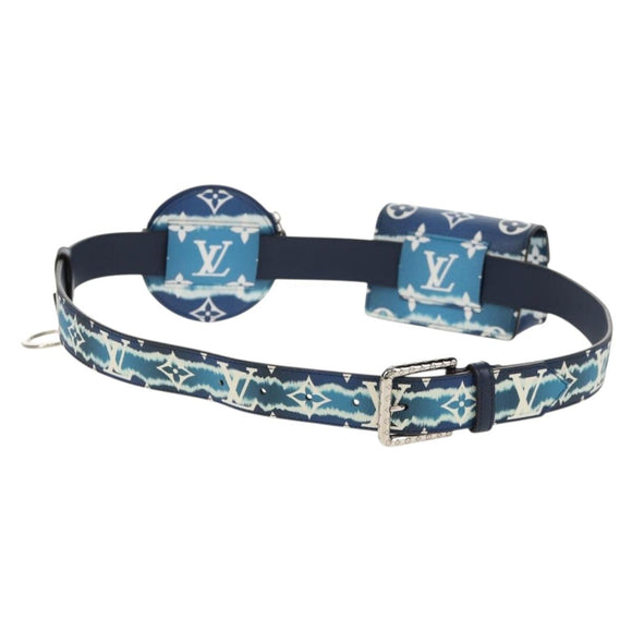 LOUIS VUITTON Monogram Escal Ceinture Belt 37.6"" Blue M0253W LV Auth 147571M