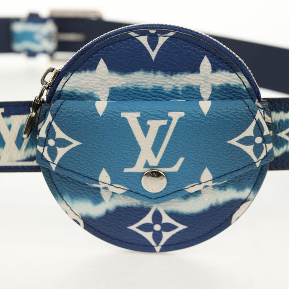 LOUIS VUITTON Monogram Escal Ceinture Belt 37.6"" Blue M0253W LV Auth 147571M