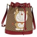 GUCCI Micro GG Supreme Doraemon Collaboration Bag PVC Beige 655597 Auth 147572M-1