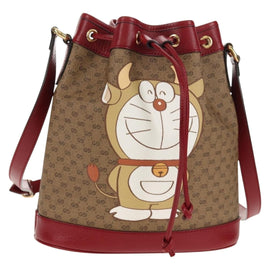 GUCCI Micro GG Supreme Doraemon Collaboration Bag PVC Beige 655597 Auth 147572M