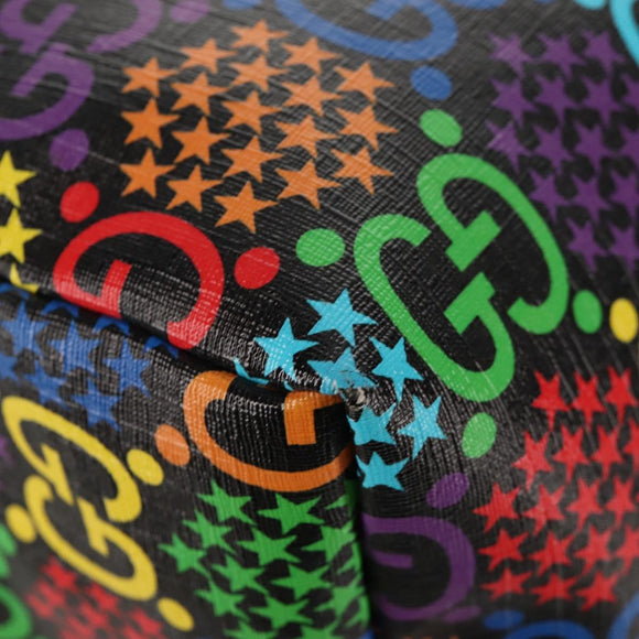GUCCI GG Psychedelic Boston Bag PVC 2way Multicolor Silver 587866 Auth 147573M