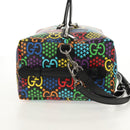 GUCCI GG Psychedelic Boston Bag PVC 2way Multicolor Silver 587866 Auth 147573M-6
