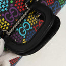 GUCCI GG Psychedelic Boston Bag PVC 2way Multicolor Silver 587866 Auth 147573M-8