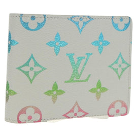 LOUIS VUITTON Multicolor Portefeuille Slender Wallet Gray M14354 LV Auth 147576M