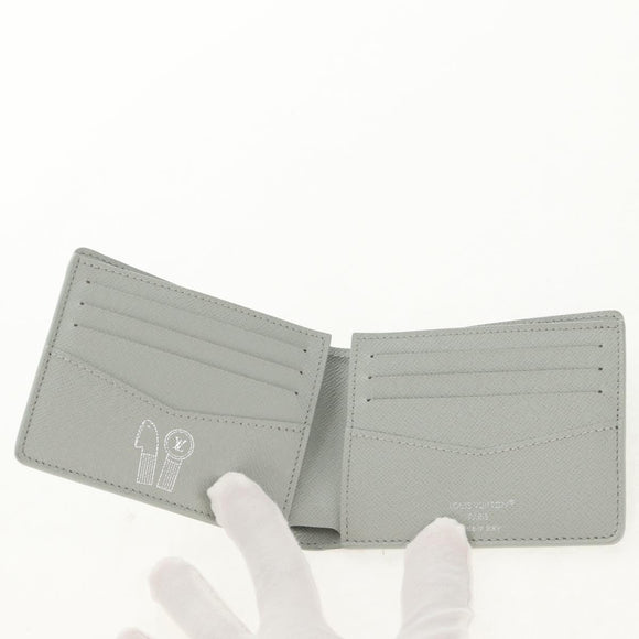 LOUIS VUITTON Multicolor Portefeuille Slender Wallet Gray M14354 LV Auth 147576M