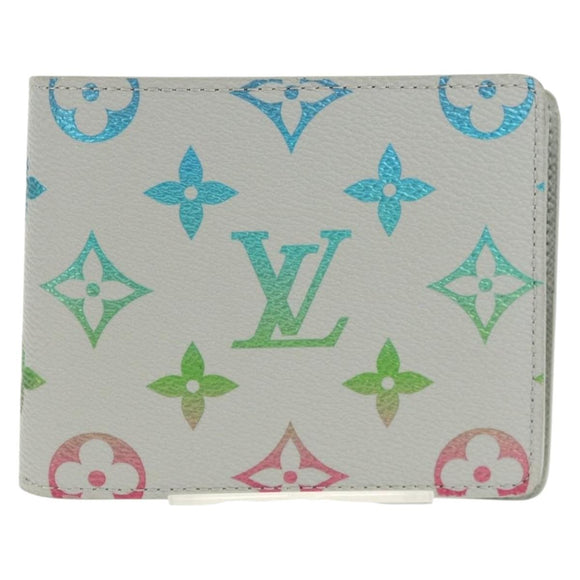 LOUIS VUITTON Multicolor Portefeuille Slender Wallet Gray M14354 LV Auth 147576M