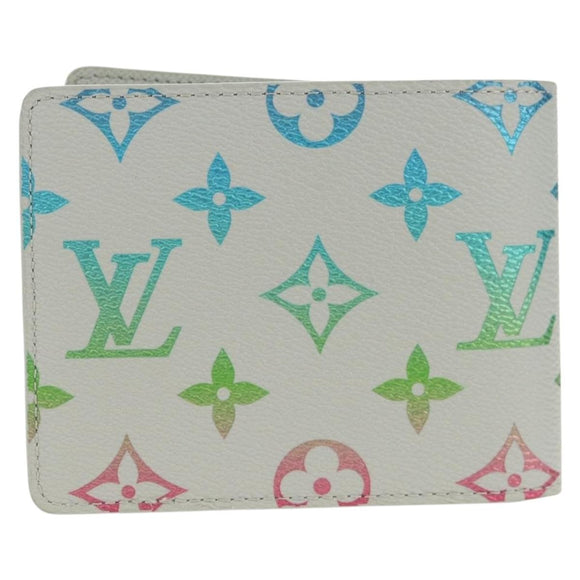 LOUIS VUITTON Multicolor Portefeuille Slender Wallet Gray M14354 LV Auth 147576M