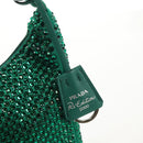 PRADA Shoulder Bag Sequin Green Silver Auth 147577SM-14