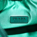 PRADA Shoulder Bag Sequin Green Silver Auth 147577SM-17