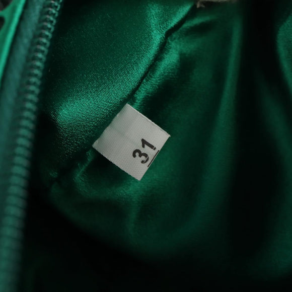 PRADA Shoulder Bag Sequin Green Silver Auth 147577SM