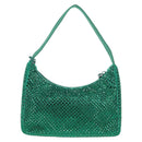 PRADA Shoulder Bag Sequin Green Silver Auth 147577SM-3