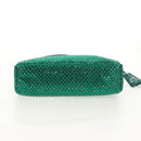 PRADA Shoulder Bag Sequin Green Silver Auth 147577SM-9