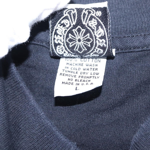 Chrome Hearts Horseshoe Print Long Sleeve Top Cotton Black Auth 147578M