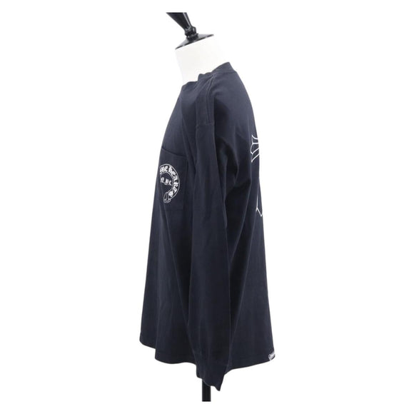 Chrome Hearts Horseshoe Print Long Sleeve Top Cotton Black Auth 147578M