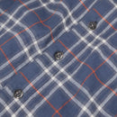 Chrome Hearts Check Shirt Long Sleeved Cotton Navy Auth 147580M-11