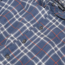 Chrome Hearts Check Shirt Long Sleeved Cotton Navy Auth 147580M-12