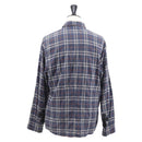 Chrome Hearts Check Shirt Long Sleeved Cotton Navy Auth 147580M-2