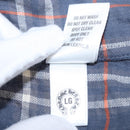 Chrome Hearts Check Shirt Long Sleeved Cotton Navy Auth 147580M-20