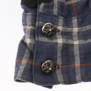 Chrome Hearts Check Shirt Long Sleeved Cotton Navy Auth 147580M-6